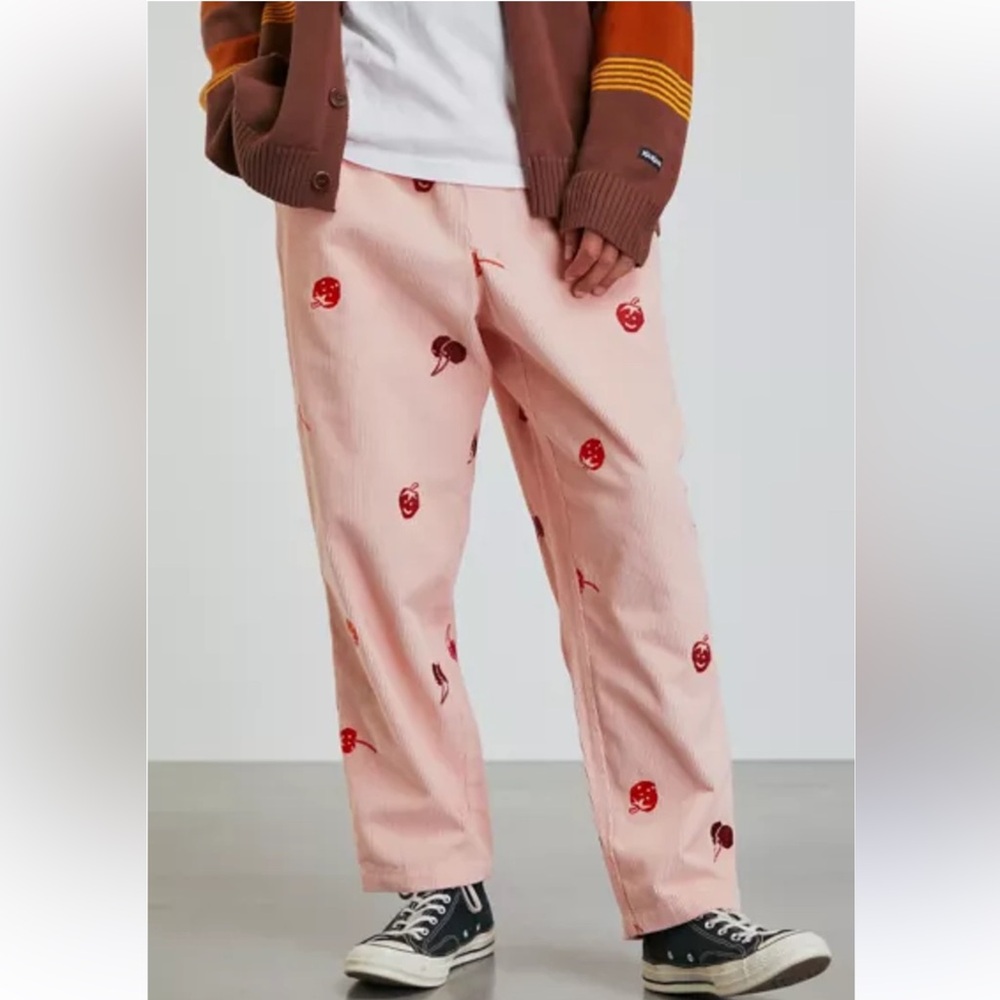 UO Embroidered Classic Corduroy Beach Pant! Size large